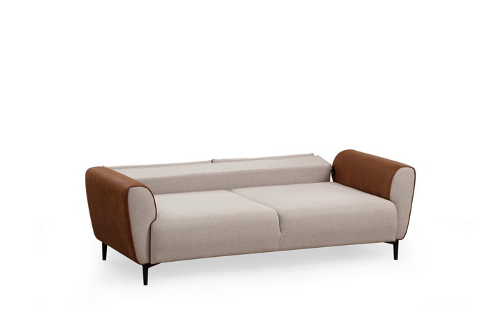 Atelier Del Sofa Sofá-Cama 3 Plazas Beige Canela, Elegante y Versátil para tu Hogar